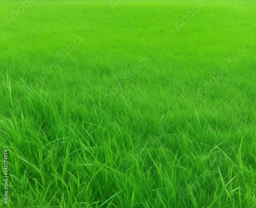 closeup of a green meadow. Generative AI.