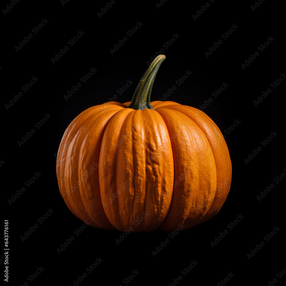 pumpkin on black background