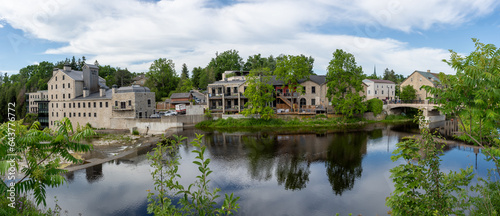 Historical mill on the bank of Elora River Ontario