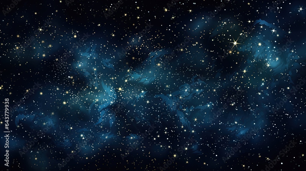  a very large cluster of stars in the sky with a black background.  generative ai