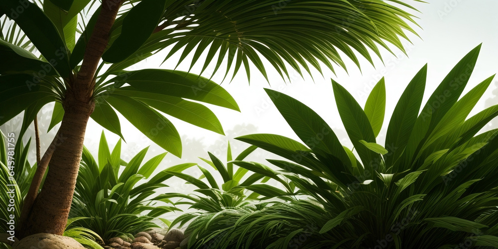 Fototapeta premium Tropical landscape, generative AI