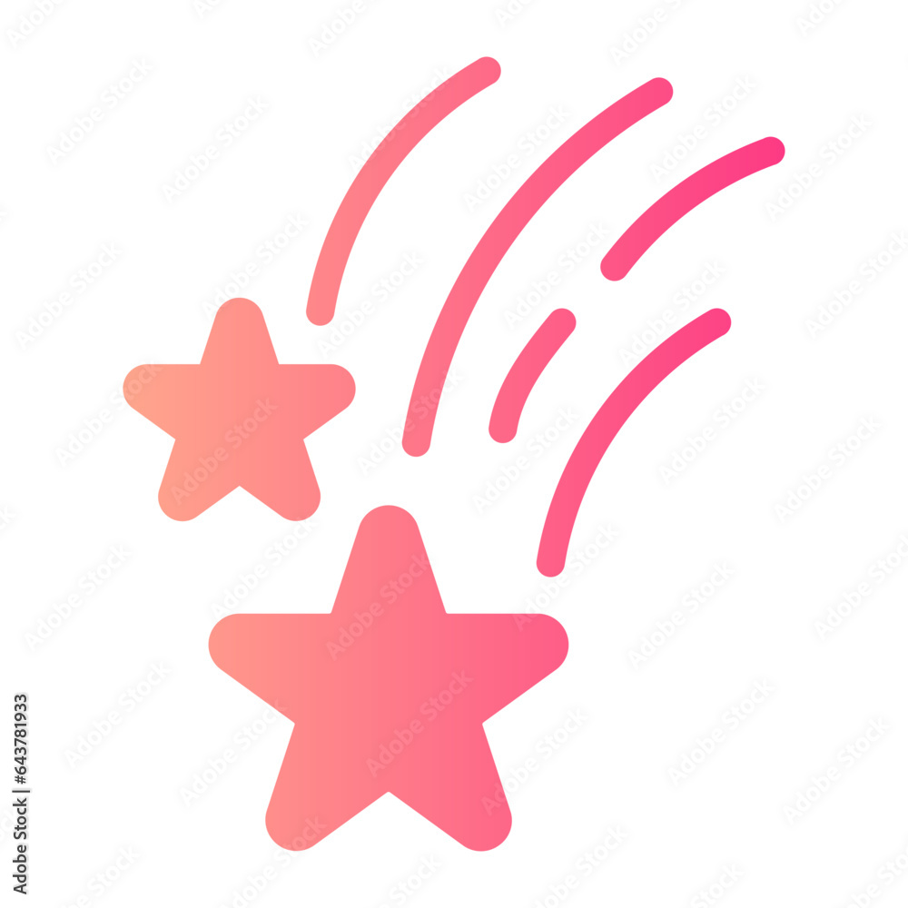 Obraz premium falling star gradient icon