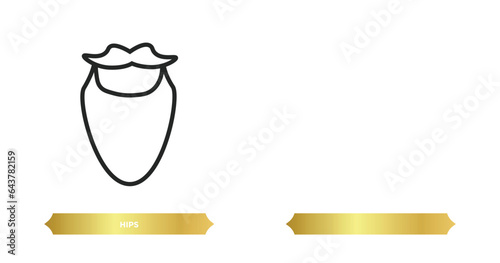 two editable outline icons from people concept. thin line icons such as hips, sexual harassment vector.