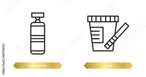 Fotografie, Obraz two editable outline icons from health and medical concept