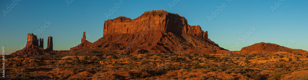 Monument Valley panorama at sunrise