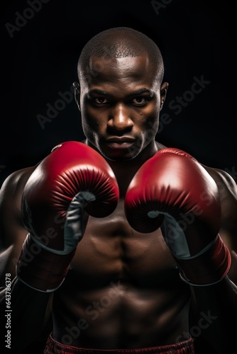 A Boxer, Strength, Power, and Determination   Generative AI © Kay
