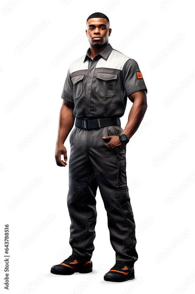 Automotive Mechanic isolated on white background, automotive concept, realistic design illustration, generative ai Automotive Mechanic isolated on white background, automotive concept, realistic design illustration, generative ai