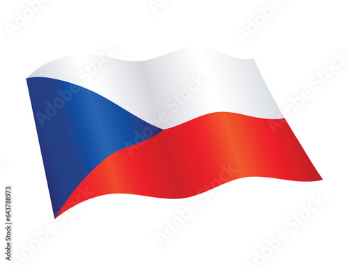 czechia czech republic flag flying