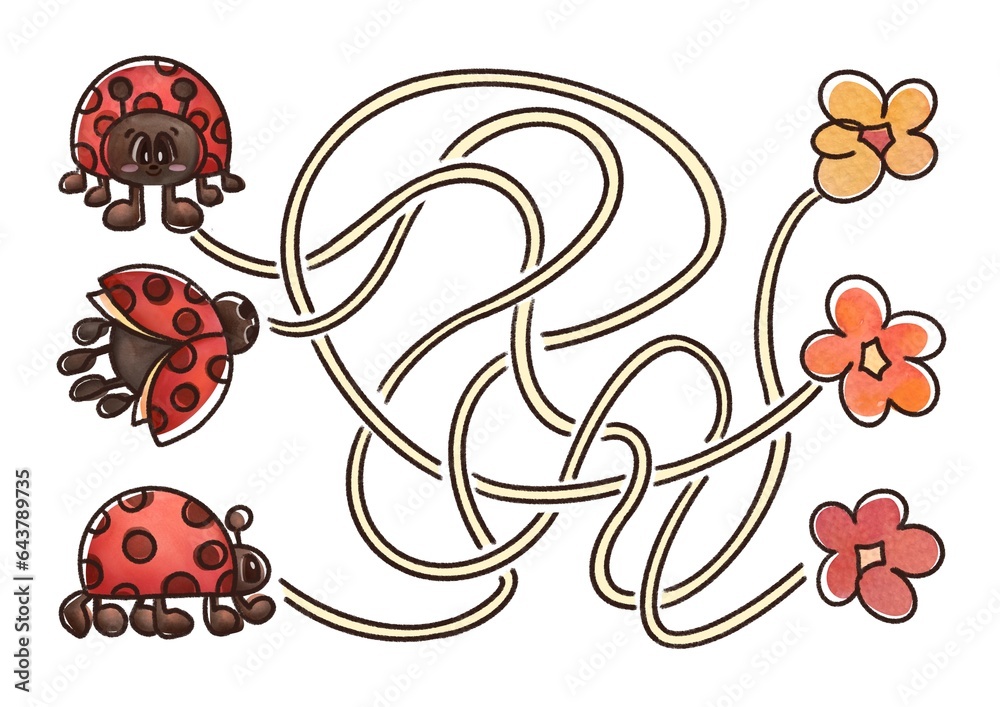 cute Kids maze game with animals. preschool printable activity ...