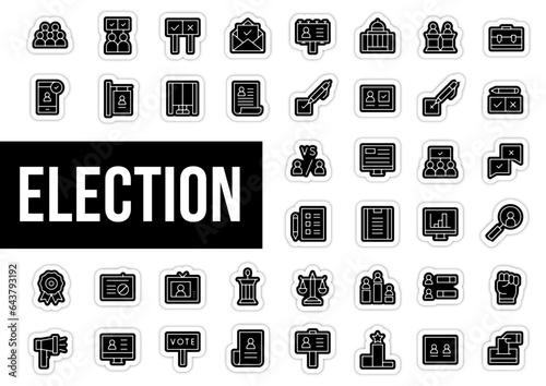 Icones et pictogrammes election vote et décision