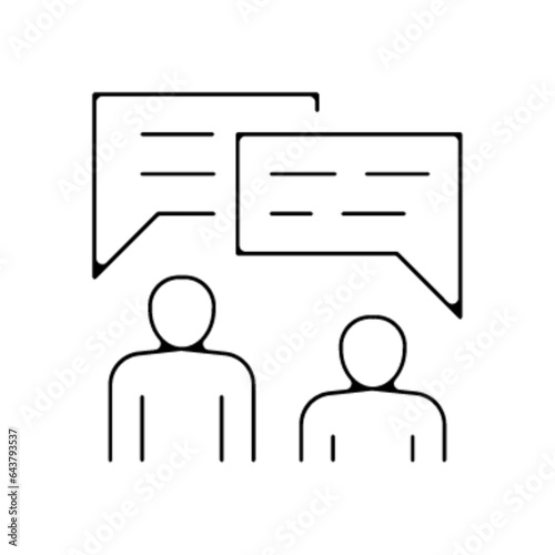 Pictogramme icones et logo conversation message profil travail