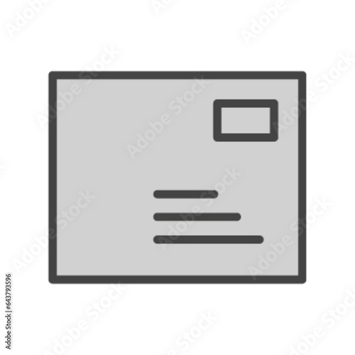 Pictogramme icones et logo courrier mail enveloppe bleu epais gris
