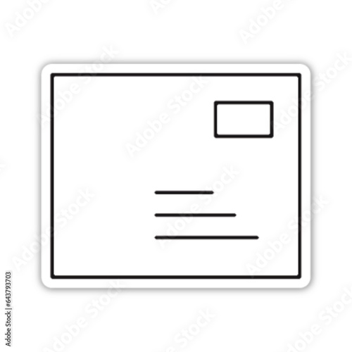 Pictogramme icones et logo courrier mail enveloppe relief