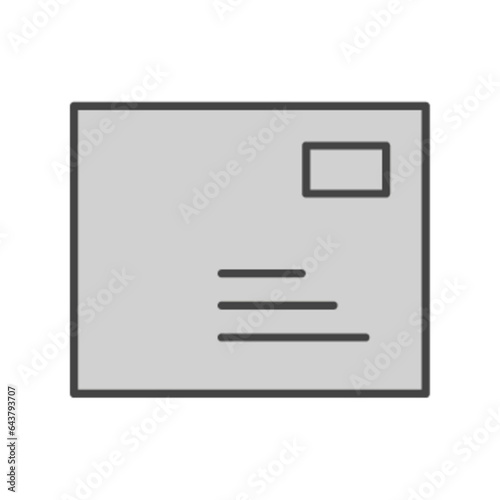 Pictogramme icones et logo courrier mail enveloppe gris