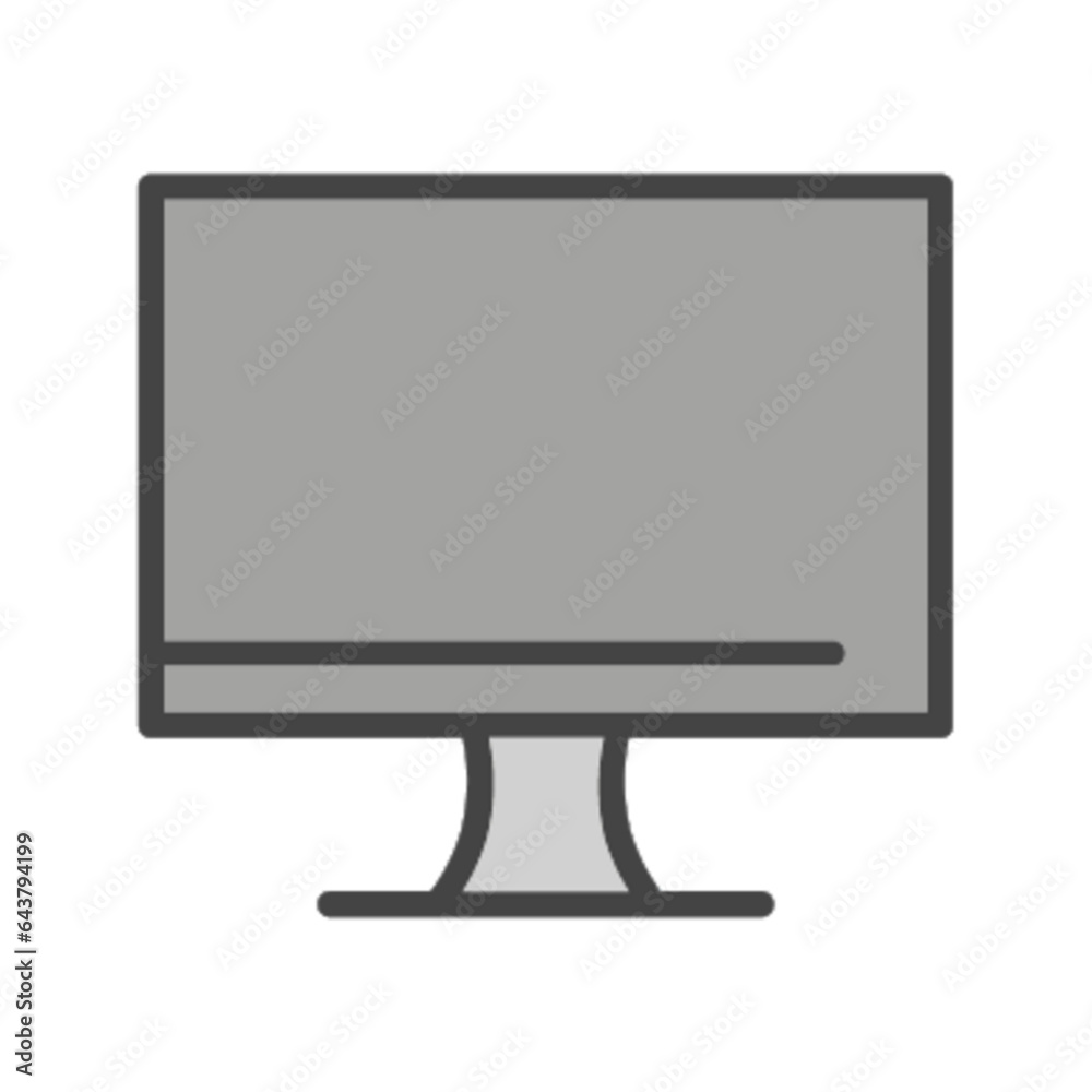 Pictogramme icones et logo ecran ordinateur bureau couleur gris gras Pictogramme icones et logo ecran ordinateur bureau couleur gris gras