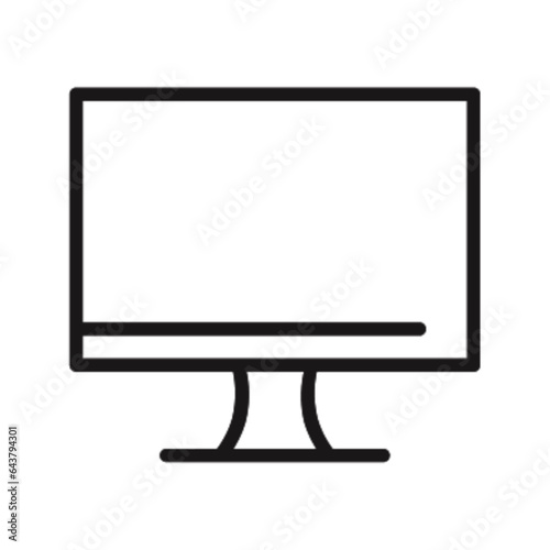 Pictogramme icones et logo ecran ordinateur bureau gras