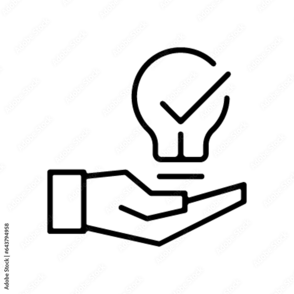 Pictogramme icones et logo idee travail epais Stock Vector | Adobe Stock