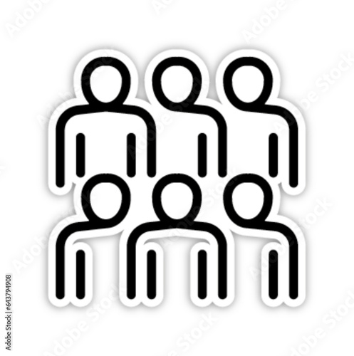 Pictogramme icones et logo groupe travail trace relief