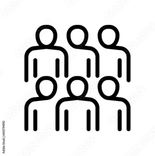 Pictogramme icones et logo groupe travail trace gras