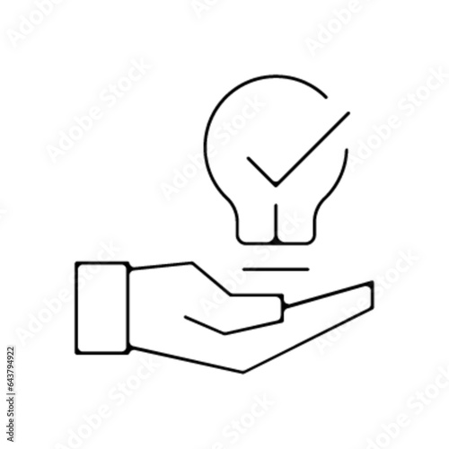 Pictogramme icones et logo idee travail fin
