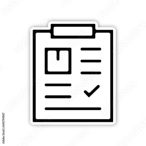 Pictogramme icones et logo liste a cocher epais 3D