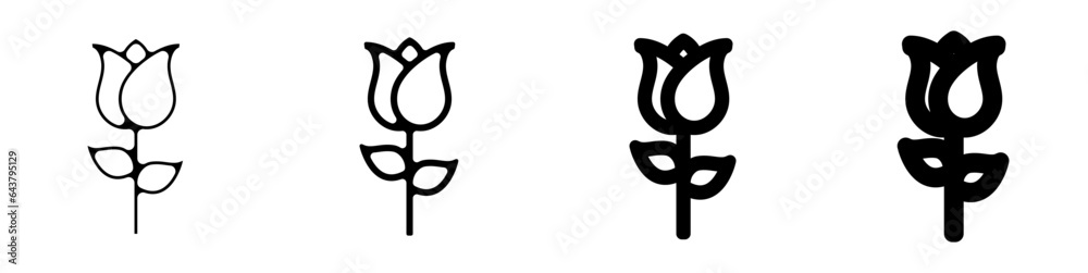 Rose St Valentin picto et symbole Rose St Valentin picto et symbole