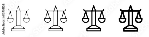 Picto symbole balance loi tribunal