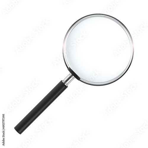 Realistic magnifying glass set 3d vector magnifying glasses