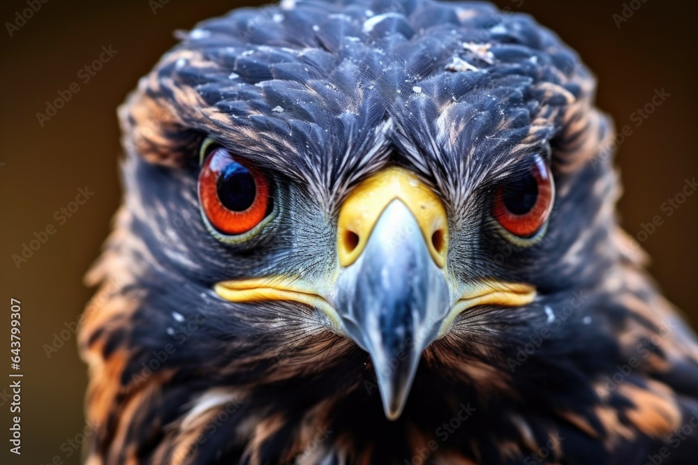 Obraz premium close-up of a falcons intense gaze