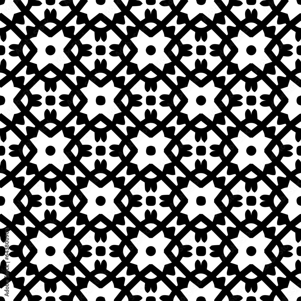 White background with black pattern. Seamless texture for fashion, textile design,  on wall paper, wrapping paper, fabrics and home decor. Simple repeat pattern.