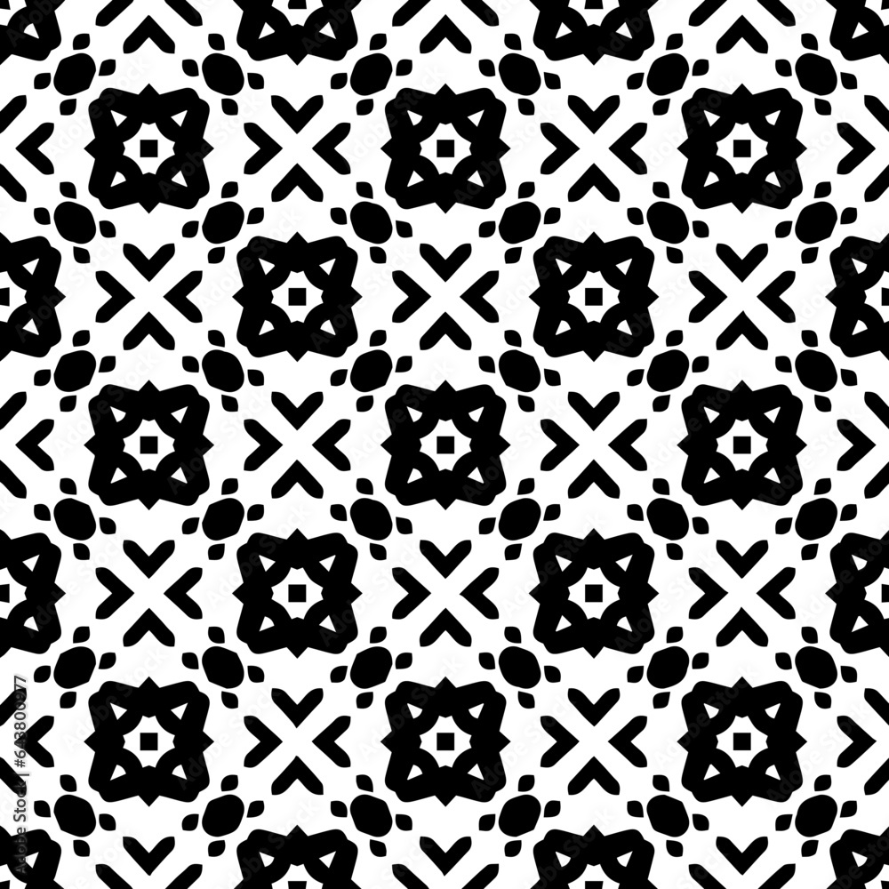 White background with black pattern. Seamless texture for fashion, textile design, on wall paper, wrapping paper, fabrics and home decor. Simple repeat pattern. White background with black pattern. Seamless texture for fashion, textile design, on wall paper, wrapping paper, fabrics and home decor. Simple repeat pattern.