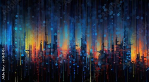 pixel rain abstract Background 