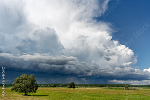 Sonniges Wetter und Gewitterfront photo