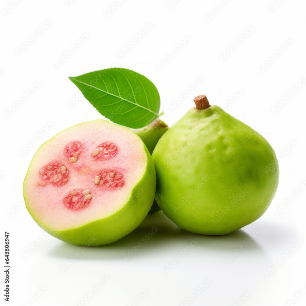 Photo of Guava isolated on a white background Photo of Guava isolated on a white background