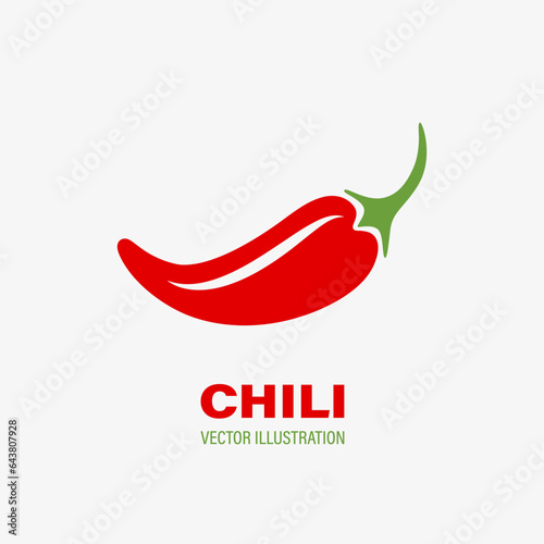 Flat Vector Red Spicy Chili Pepper Icon. Jalapeno Pepper Design Template for Asian and Mexican Spicy Food and Sauce