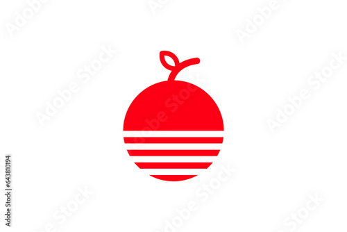 fruit and waves logo design vector premium