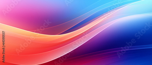 Kolorowe gradientowe tło - abstrakcja. Kolory tęczy. Technologiczna tapeta. Warstwy światła. © yeseyes9