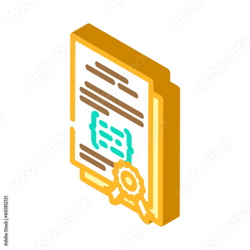 software licensing isometric icon vector. software licensing sign. isolated symbol illustration