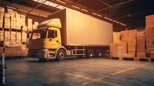 Truck in a warehouse © Krtola 