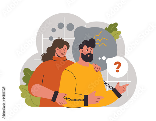 Manipulation. Psychological control method. Domination exploitation