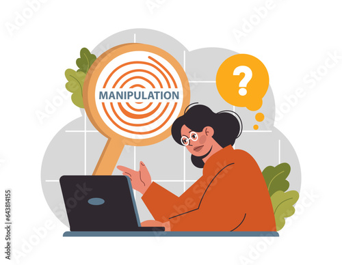 Manipulation. Psychological control method. Domination exploitation