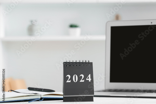 Calendar with figure 2024 a...