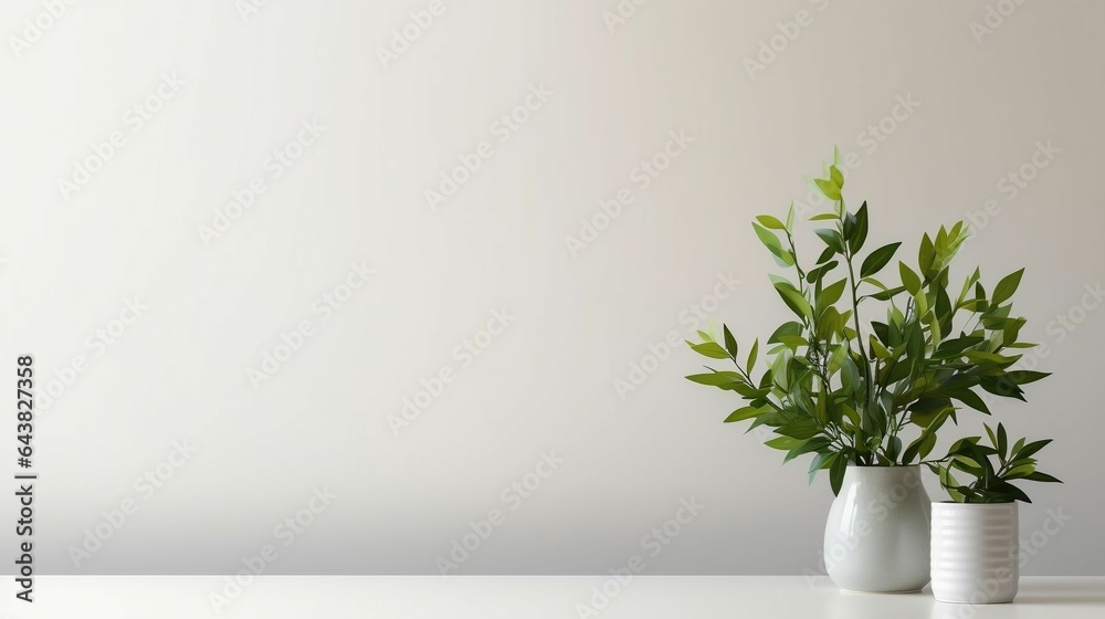 background with Minimalist White Table
