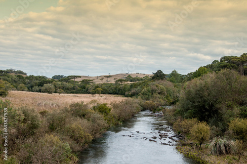 river and clouds