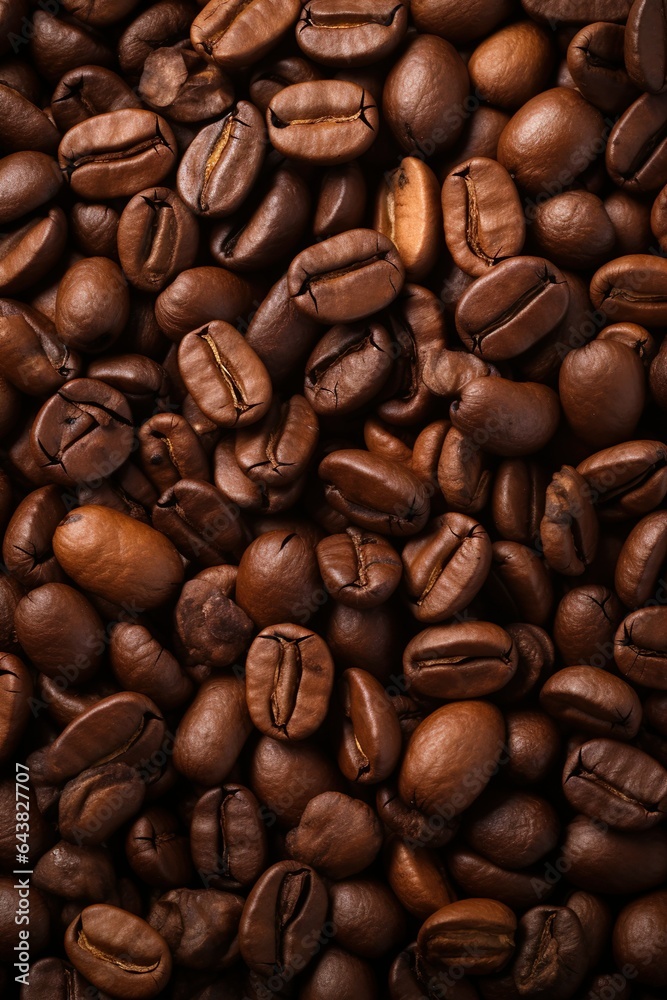 background full of coffee beans | Generative AI background full of coffee beans | Generative AI