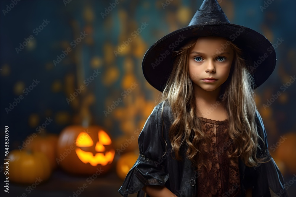 ハロウィンの仮装をした女の子 with generative ai ハロウィンの仮装をした女の子 with generative ai