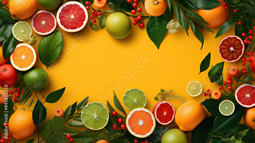 summer, colours, minimal, art, isolated, juice, lime, vitamin, white, beauty, bright, concept, creative, design, green, healthy, juicy, leaf, lemon, orange, pattern, slice, texture, yellow, background