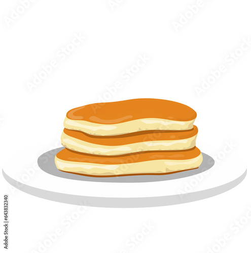 Pancakes  Illustration with Layered on the plate