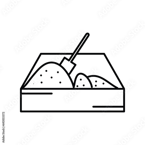 Sandbox line icon, outline vector sign, Symbol, logo flat illustration on white background..eps
