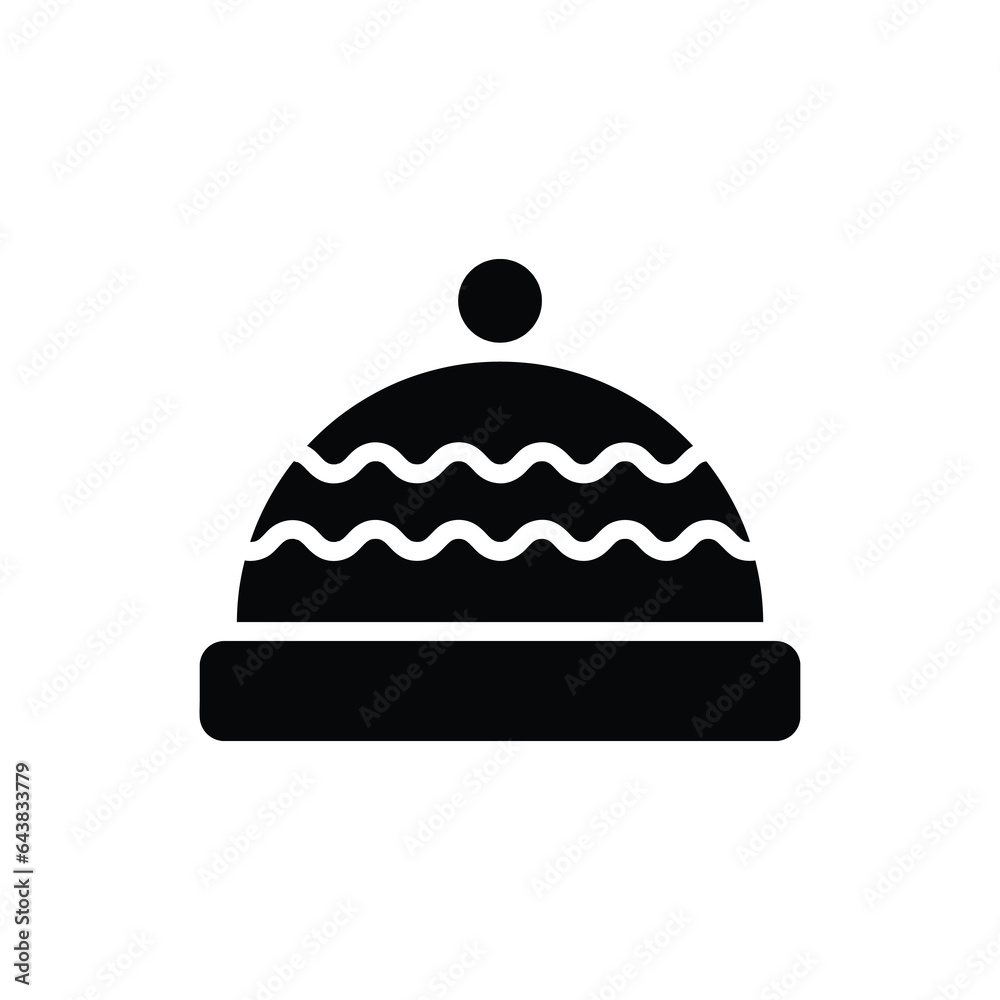 Winter hat trendy style flat illustration on white background..eps Winter hat trendy style flat illustration on white background..eps